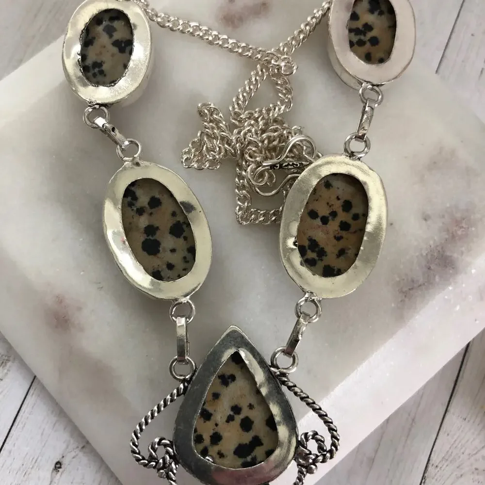 925 Sterling Dalmatian Jasper Necklace 20